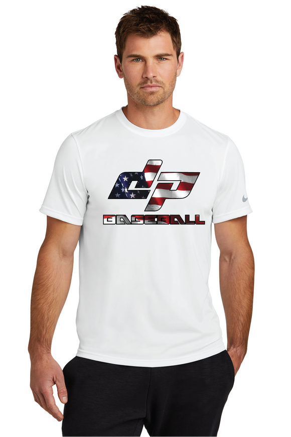 Diamond Pro Baseball White Nike Swoosh Sleeve Legend Tee